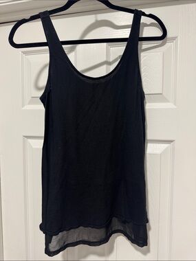 Express Black Layered Hem Tank Top